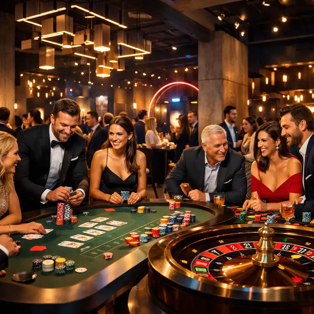 Animation poker et roulette immersive
