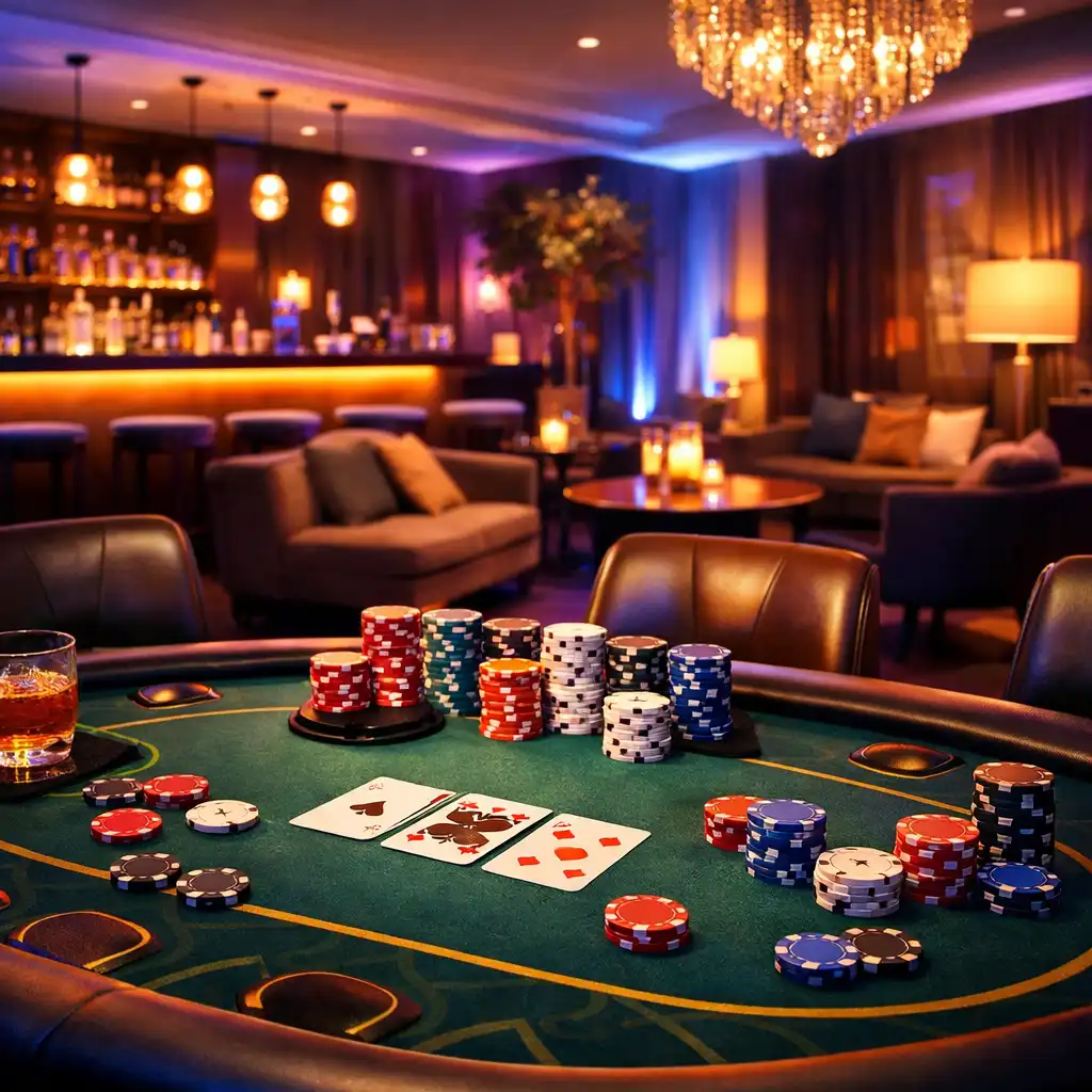 Décor événementiel poker haut de gamme
