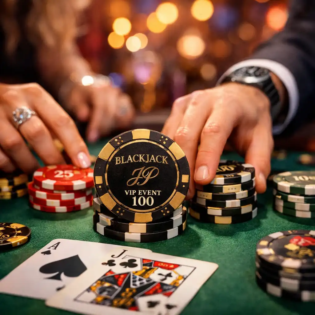 Jetons utilisés pour animation blackjack événementielle